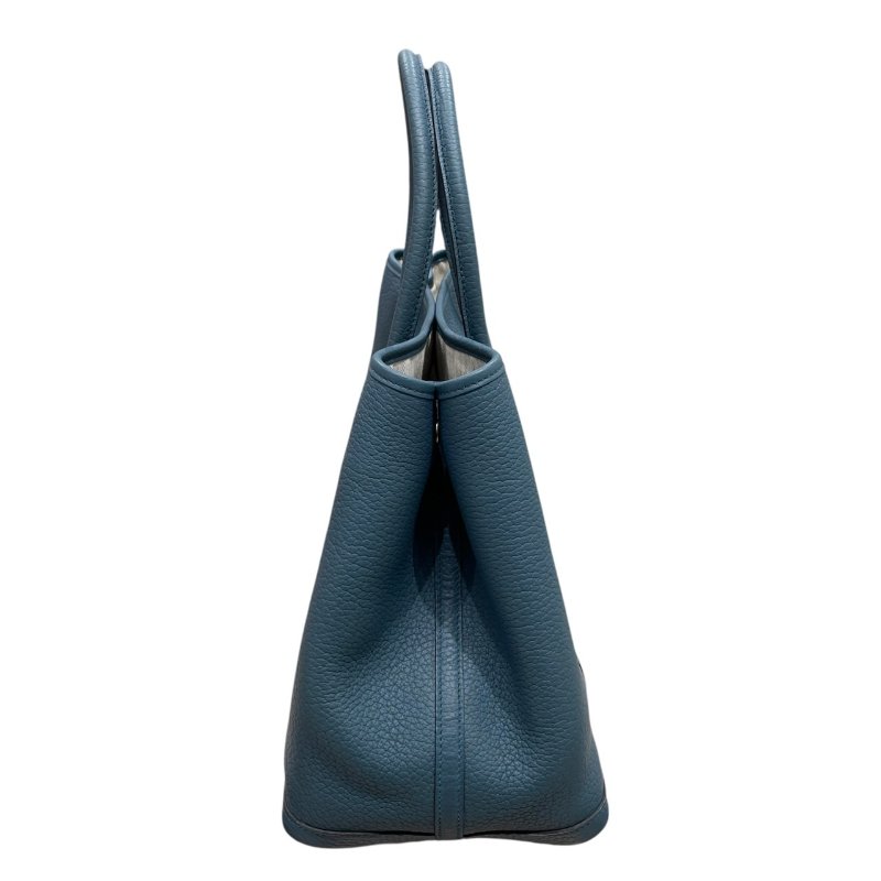 HERMES 愛馬仕 GARDEN PARTY 36 花園托特包 TOGO皮 藍色系 銀釦-2