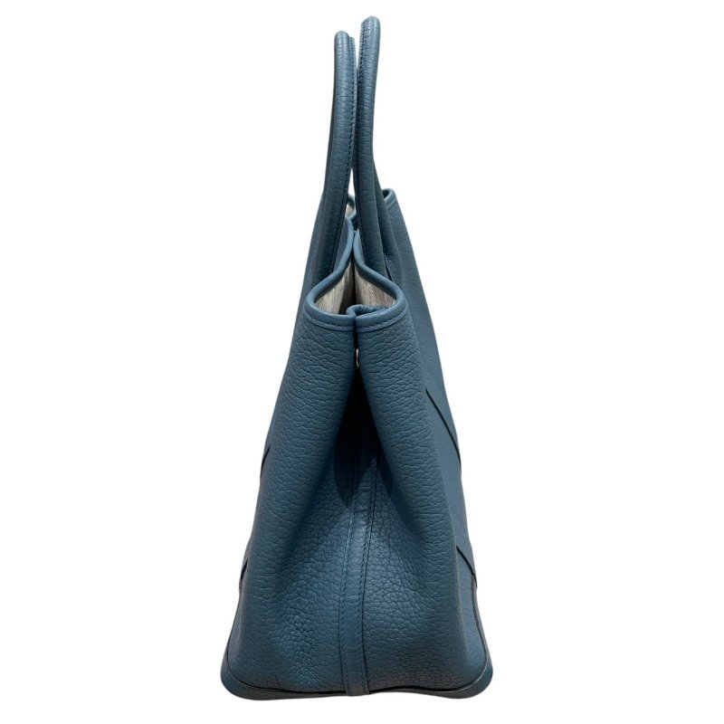 HERMES 愛馬仕 GARDEN PARTY 36 花園托特包 TOGO皮 藍色系 銀釦-3