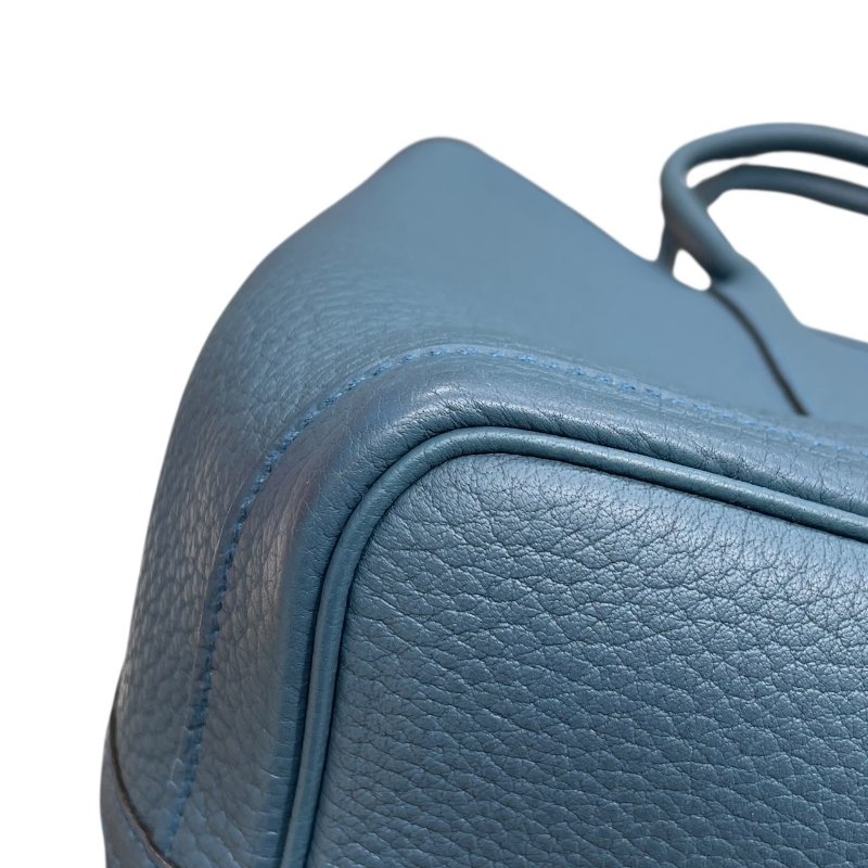 HERMES 愛馬仕 GARDEN PARTY 36 花園托特包 TOGO皮 藍色系 銀釦-5