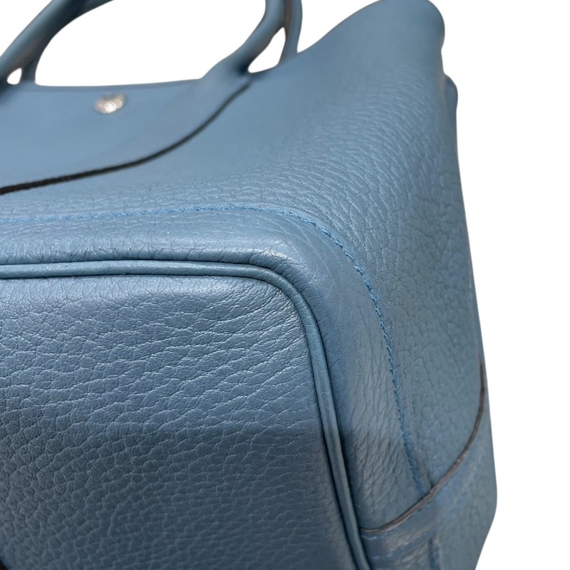 HERMES 愛馬仕 GARDEN PARTY 36 花園托特包 TOGO皮 藍色系 銀釦-8