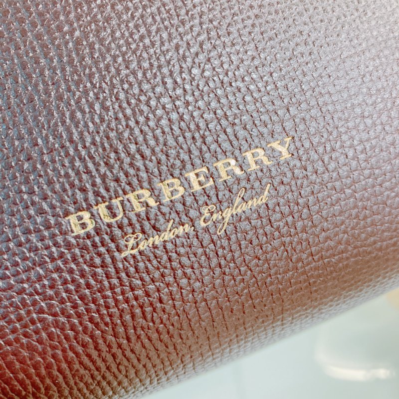 MS0571 Burberry 博柏利 手提 斜背 酒紅色 金扣 The Banner House Small Tote Shoulder Bag Burgundy x GHW-9