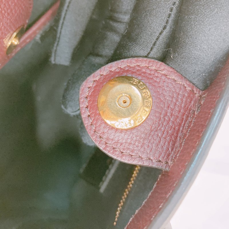 MS0571 Burberry 博柏利 手提 斜背 酒紅色 金扣 The Banner House Small Tote Shoulder Bag Burgundy x GHW-17