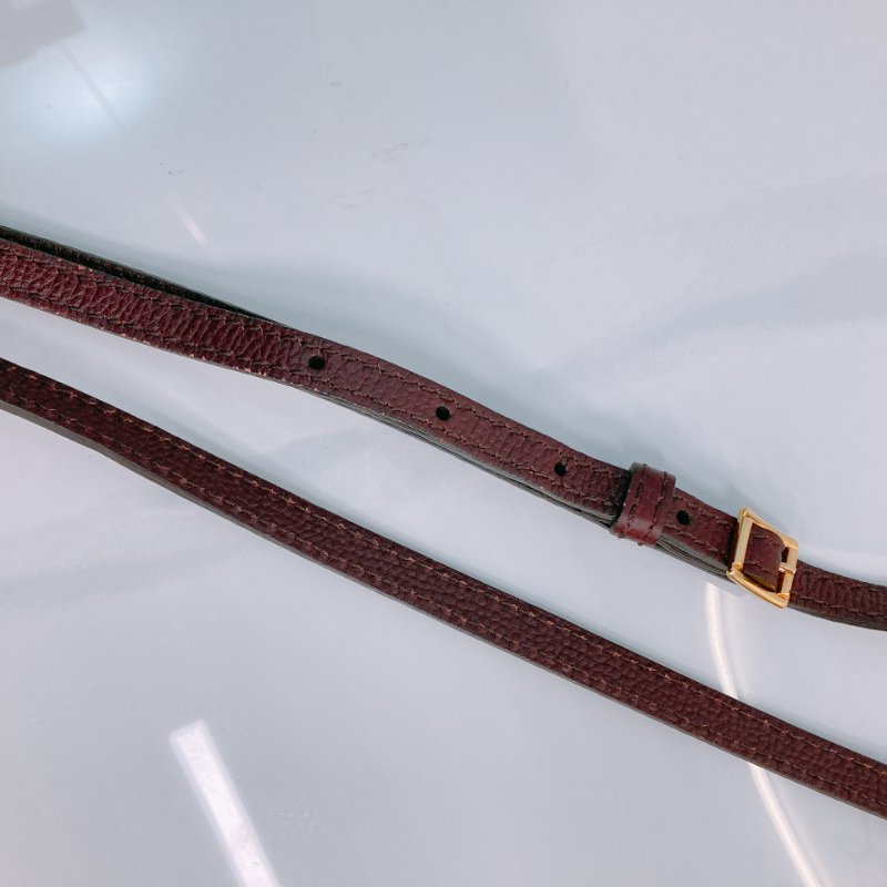 MS0571 Burberry 博柏利 手提 斜背 酒紅色 金扣 The Banner House Small Tote Shoulder Bag Burgundy x GHW-19