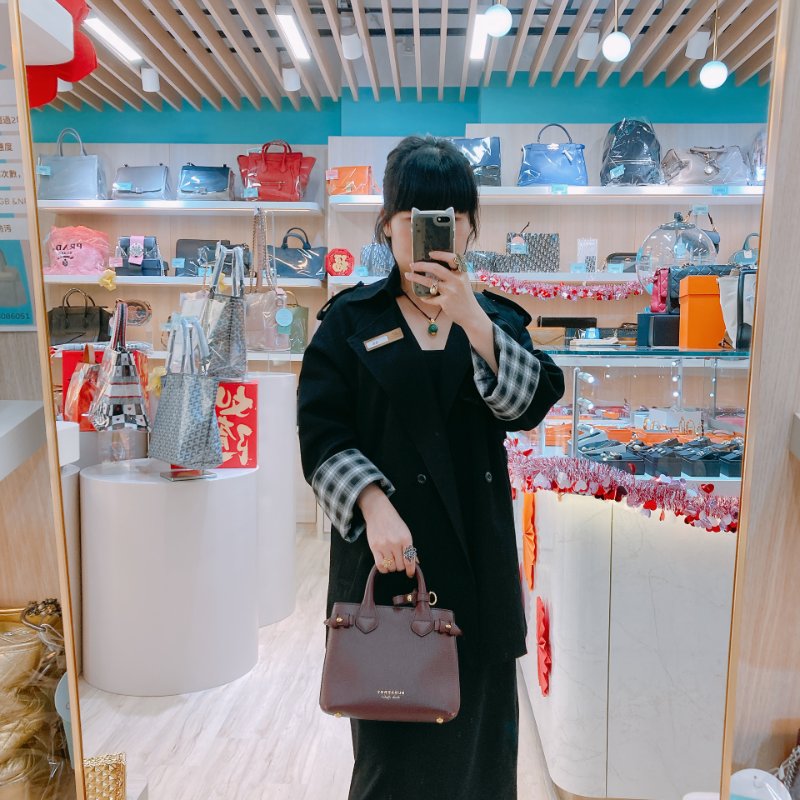 MS0571 Burberry 博柏利 手提 斜背 酒紅色 金扣 The Banner House Small Tote Shoulder Bag Burgundy x GHW-26