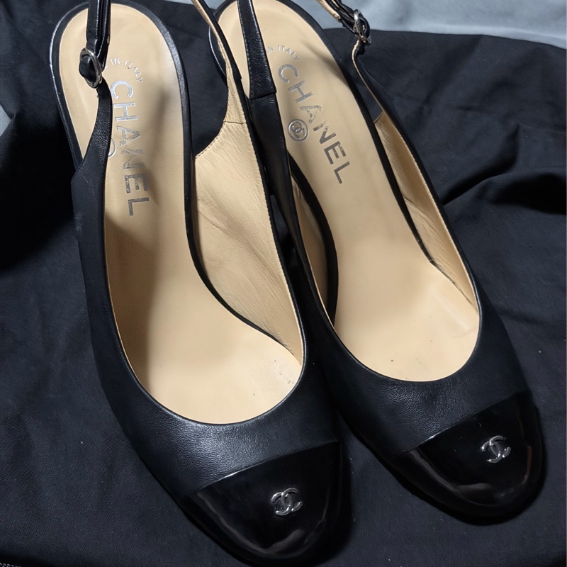 快速出貨😍Chanel 高跟鞋 38.5 鞋跟墊已換新 已真品驗證-0