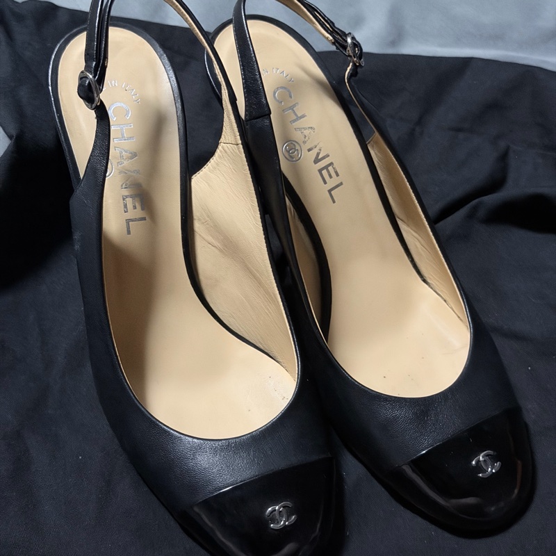 快速出貨😍Chanel 高跟鞋 38.5 鞋跟墊已換新 已真品驗證-1