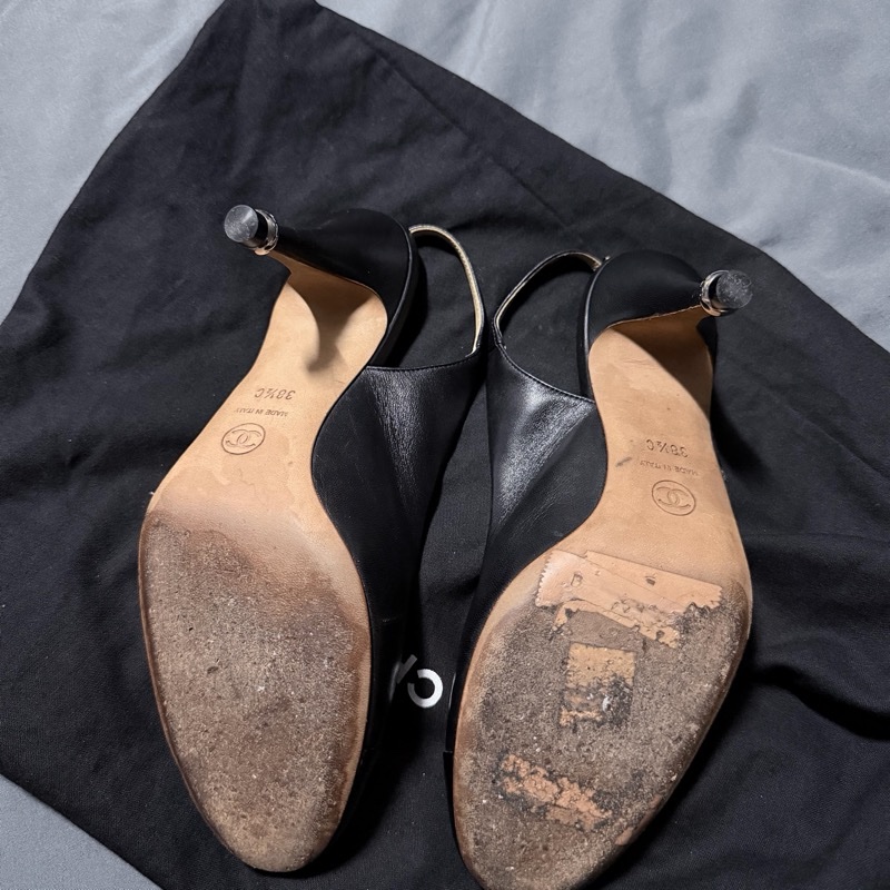 快速出貨😍Chanel 高跟鞋 38.5 鞋跟墊已換新 已真品驗證-4
