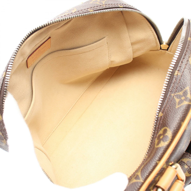 棕色 原花帆布 Manhattan PM 手提包【LOUIS VUITTON LV 路易威登】 M40026-2