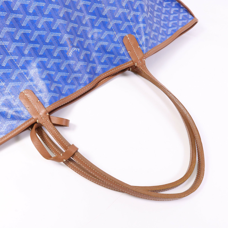 GOYARD 塗層帆布Pertuis GM銀扣手挽袋-9