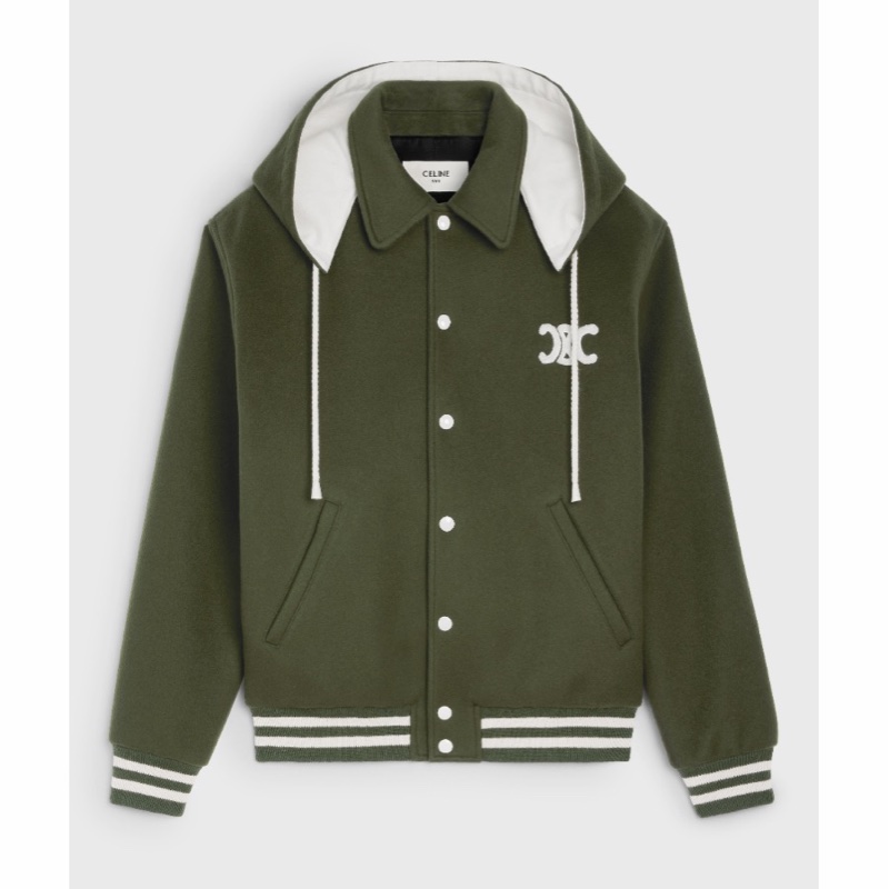 Celine 女士 羊絨雙面學院風連帽夾克FR-34 FR-38 FR-40碼-0