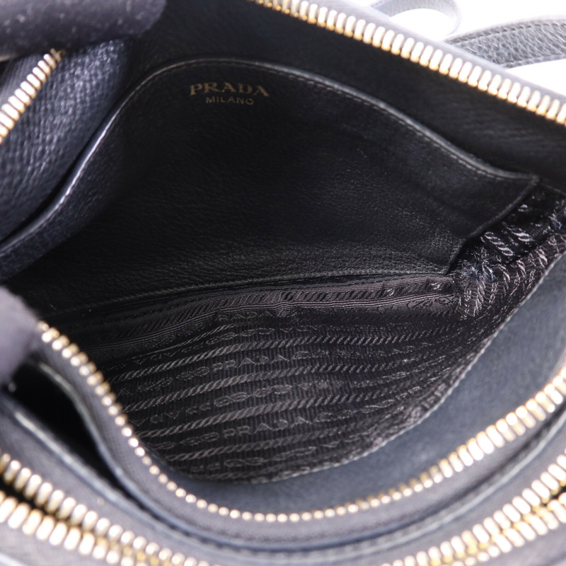 PRADA 牛皮皮革Shoulder Bag金扣肩背袋-4