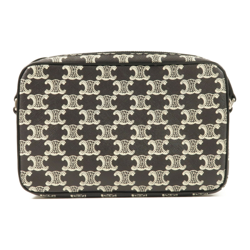 CELINE 塗層帆布Shoulder Bag銀扣肩背袋-1