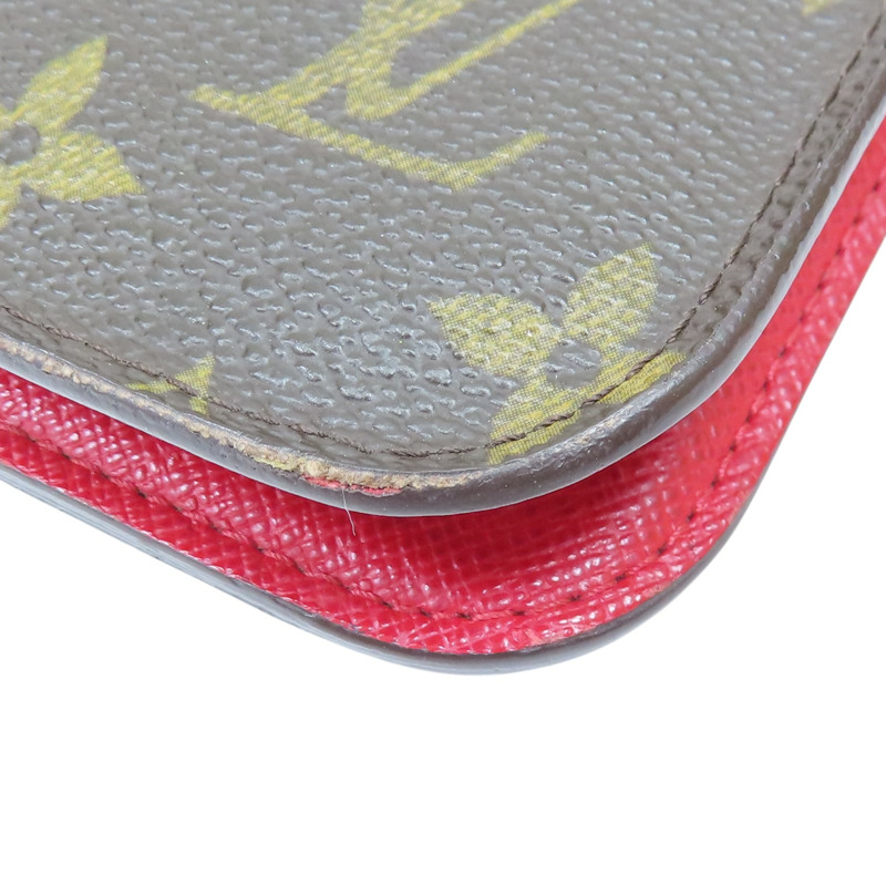 棕色/紅色 原花 帆布 Insolite 扣式長夾 M61989-12