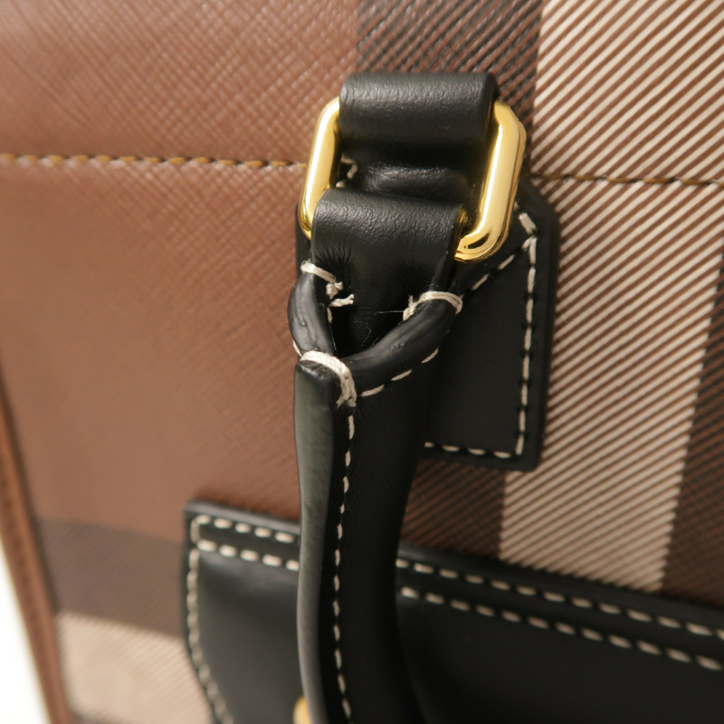 BURBERRY 塗層帆布Mini Freya Tote金扣手挽肩背兩用袋-17