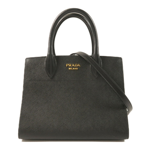 PRADA 牛皮皮革2 Way Shoulder Bag金扣手挽肩背兩用袋