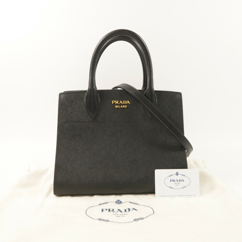 PRADA 牛皮皮革2 Way Shoulder Bag金扣手挽肩背兩用袋-10