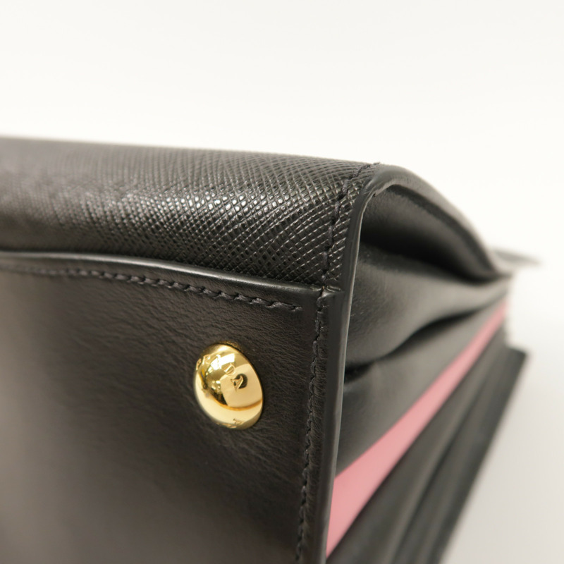 PRADA 牛皮皮革2 Way Shoulder Bag金扣手挽肩背兩用袋-12