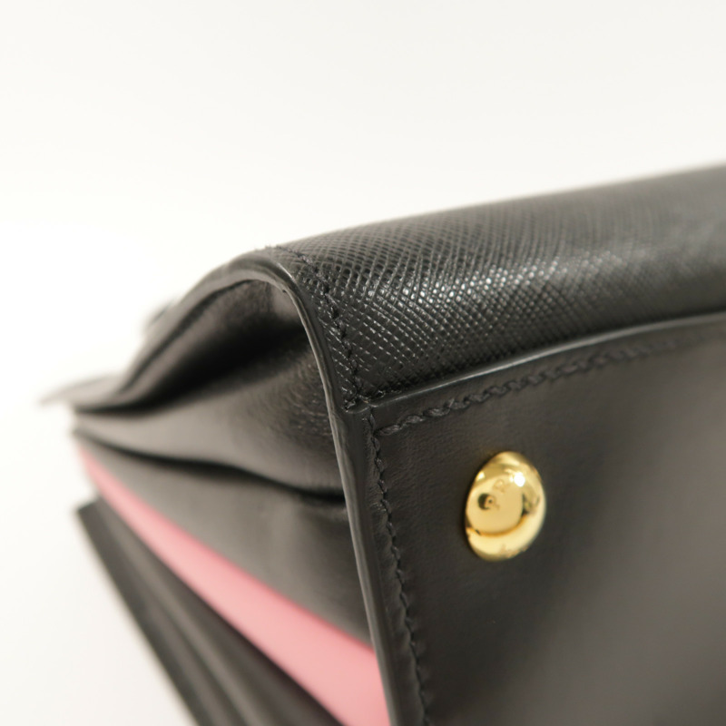 PRADA 牛皮皮革2 Way Shoulder Bag金扣手挽肩背兩用袋-13