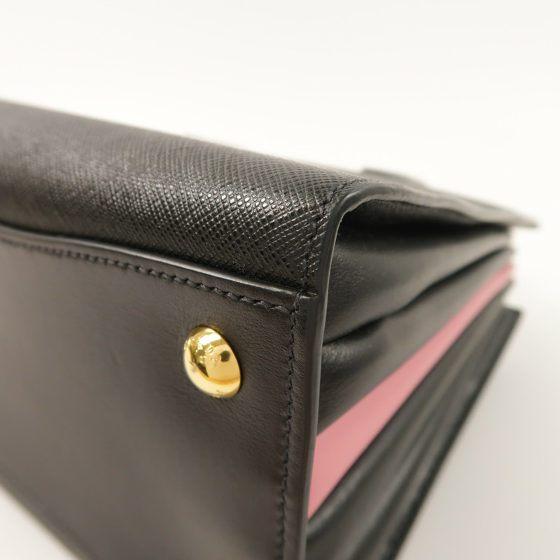 PRADA 牛皮皮革2 Way Shoulder Bag金扣手挽肩背兩用袋-14