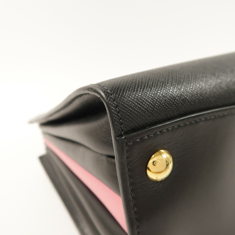 PRADA 牛皮皮革2 Way Shoulder Bag金扣手挽肩背兩用袋-15