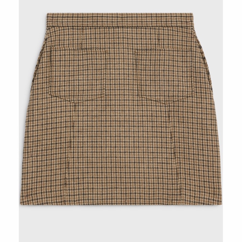 Celine 女士 格紋紐扣半身裙FR-34 FR-36碼-5