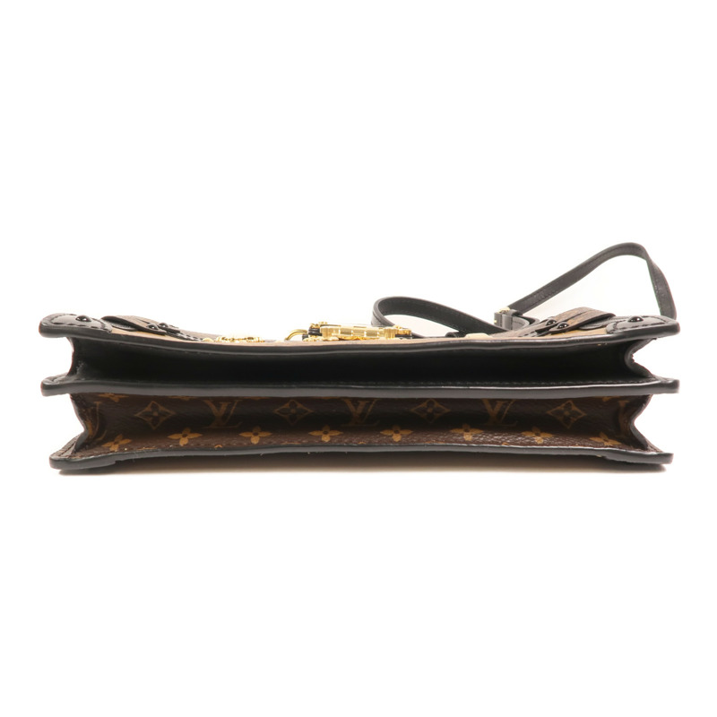 LOUIS VUITTON Monogram Reverse Trunk Clutch金扣鏈帶肩背袋-3