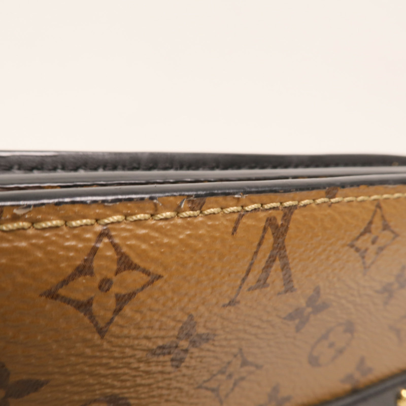 LOUIS VUITTON Monogram Reverse Trunk Clutch金扣鏈帶肩背袋-15