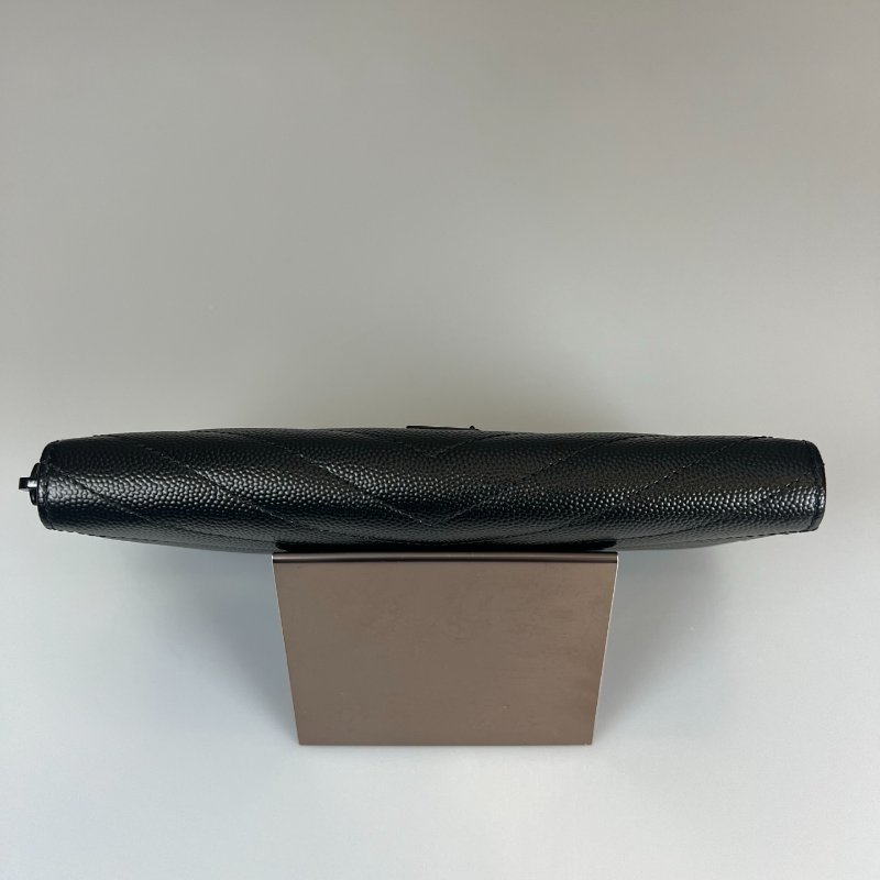 YSL 358094 黑魚子醬ㄇ拉長夾-4