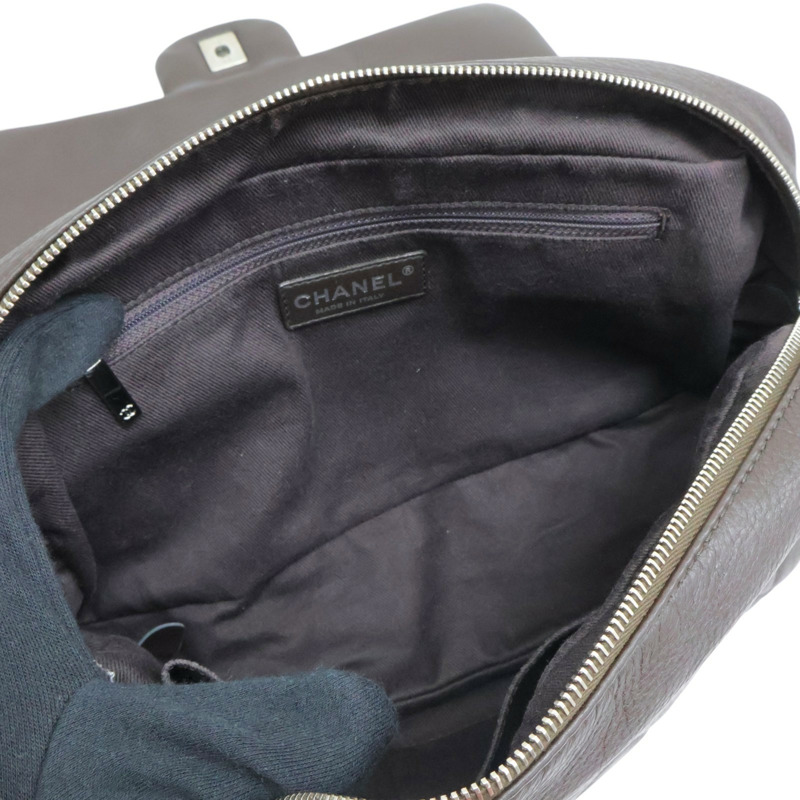 棕色 菱格紋 羊皮 Easy Flap 鏈帶 肩背包【CHANEL 香奈兒】-7