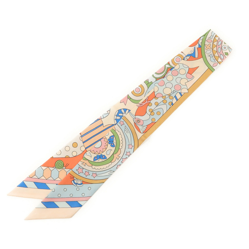 HERMES 絲質Twilly絲巾-1