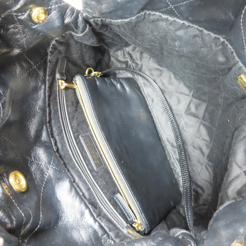 黑色 菱格紋 牛皮 Chanel 22 Hobo 肩背包【CHANEL 香奈兒】 AS3260-5