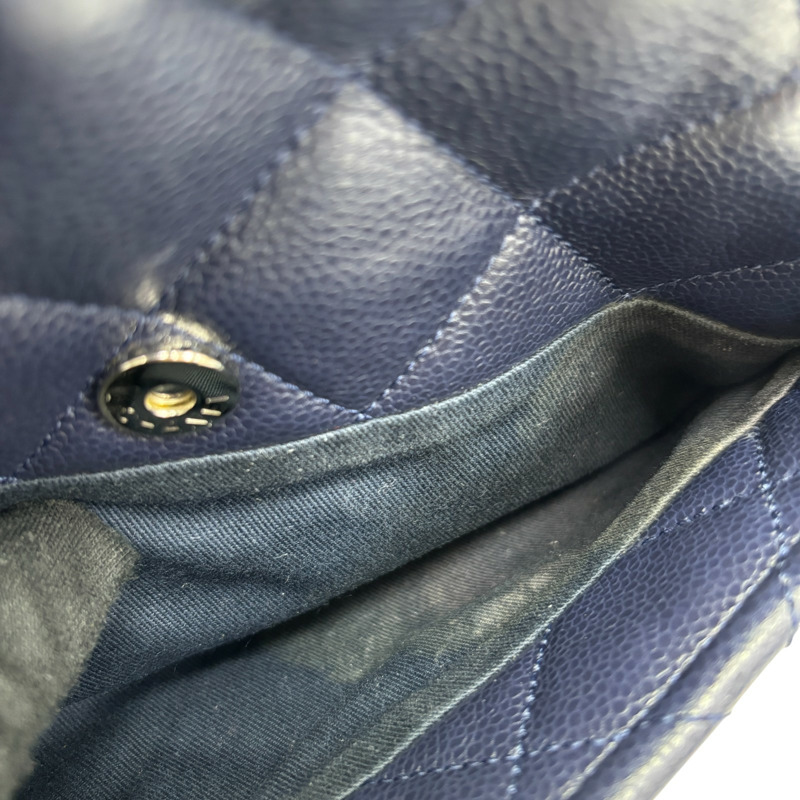 藍色 荔枝紋 菱格紋 牛皮 CC Timeless 肩背包【CHANEL 香奈兒】 A67294-11