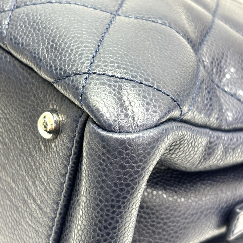 藍色 荔枝紋 菱格紋 牛皮 CC Timeless 肩背包【CHANEL 香奈兒】 A67294-12