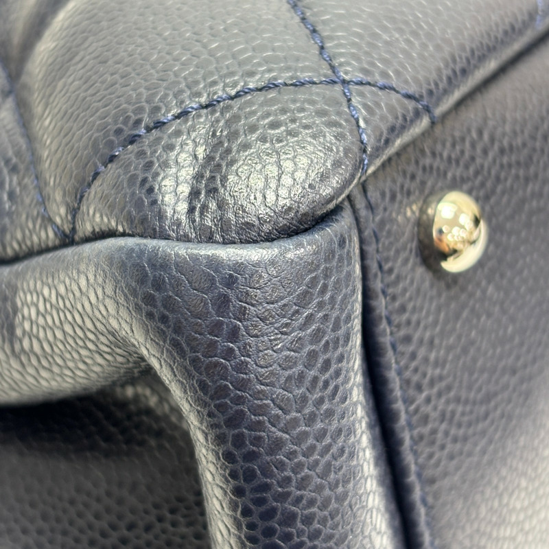 藍色 荔枝紋 菱格紋 牛皮 CC Timeless 肩背包【CHANEL 香奈兒】 A67294-13