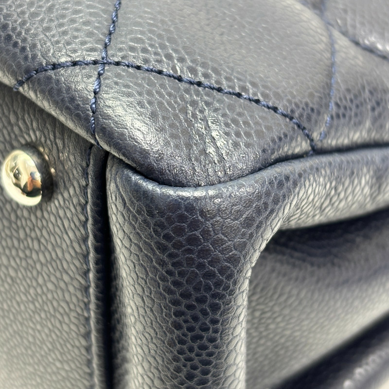 藍色 荔枝紋 菱格紋 牛皮 CC Timeless 肩背包【CHANEL 香奈兒】 A67294-14