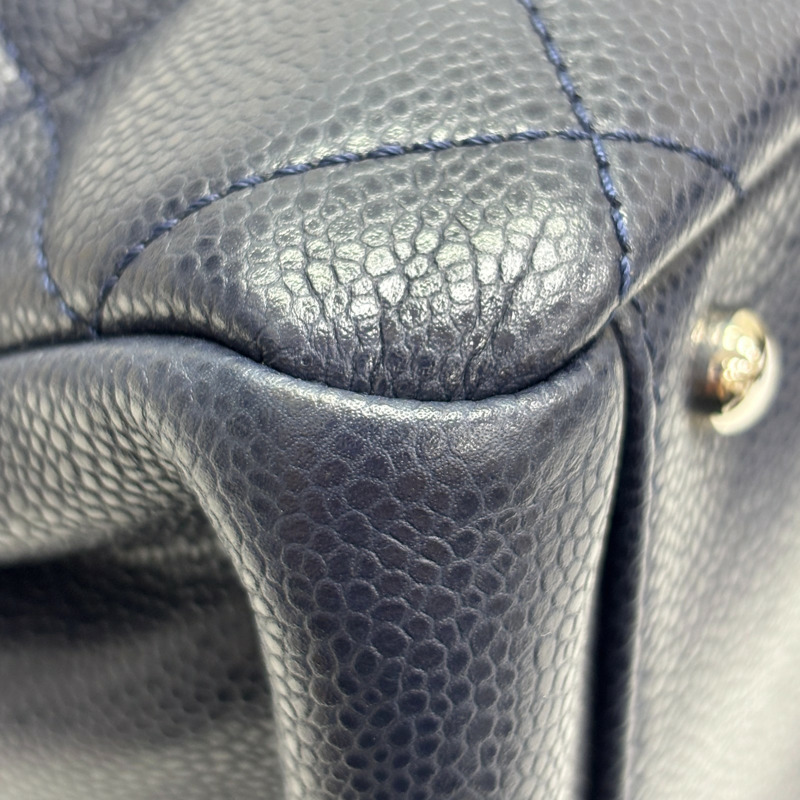 藍色 荔枝紋 菱格紋 牛皮 CC Timeless 肩背包【CHANEL 香奈兒】 A67294-15