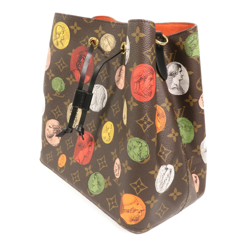LOUIS VUITTON Monogram Cameo Fornasetti NeoNoe MM金扣肩背袋-2