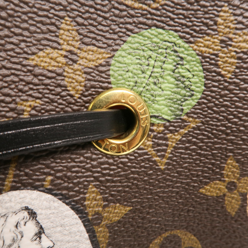 LOUIS VUITTON Monogram Cameo Fornasetti NeoNoe MM金扣肩背袋-12