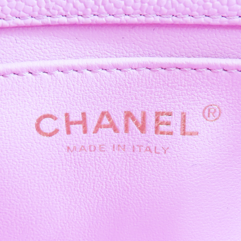 粉色 菱格紋 荔枝紋 Sweetheart 鏈帶肩背包 金釦【CHANEL 香奈兒】 AS3829-5