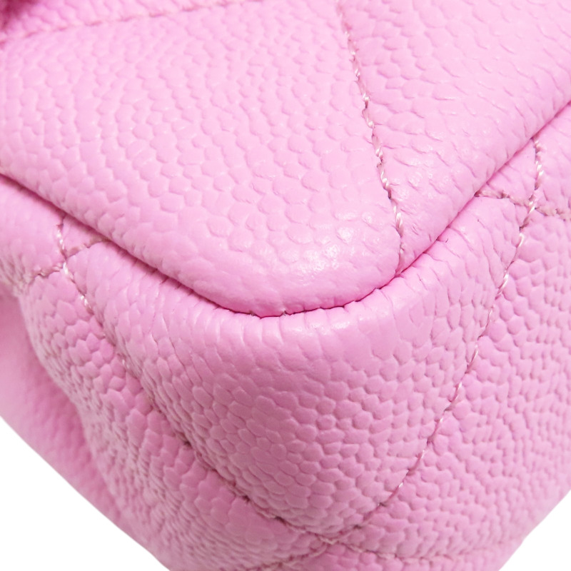 粉色 菱格紋 荔枝紋 Sweetheart 鏈帶肩背包 金釦【CHANEL 香奈兒】 AS3829-8