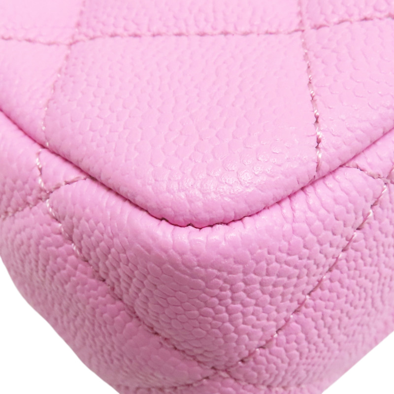 粉色 菱格紋 荔枝紋 Sweetheart 鏈帶肩背包 金釦【CHANEL 香奈兒】 AS3829-10