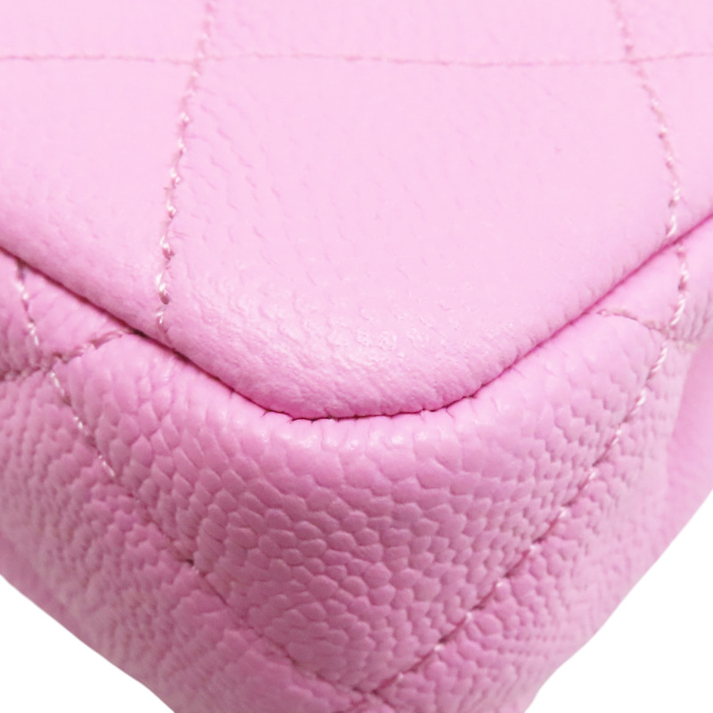 粉色 菱格紋 荔枝紋 Sweetheart 鏈帶肩背包 金釦【CHANEL 香奈兒】 AS3829-11