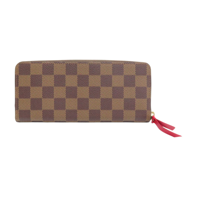 棕色 棋盤格帆布 Clemence 錢包 拉鍊長夾【LOUIS VUITTON LV 路易威登】 N60534-1
