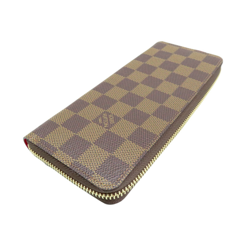 棕色 棋盤格帆布 Clemence 錢包 拉鍊長夾【LOUIS VUITTON LV 路易威登】 N60534-2