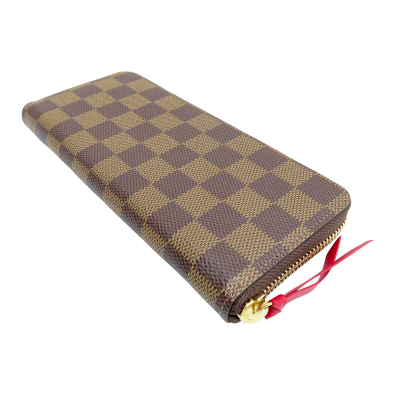 棕色 棋盤格帆布 Clemence 錢包 拉鍊長夾【LOUIS VUITTON LV 路易威登】 N60534-3