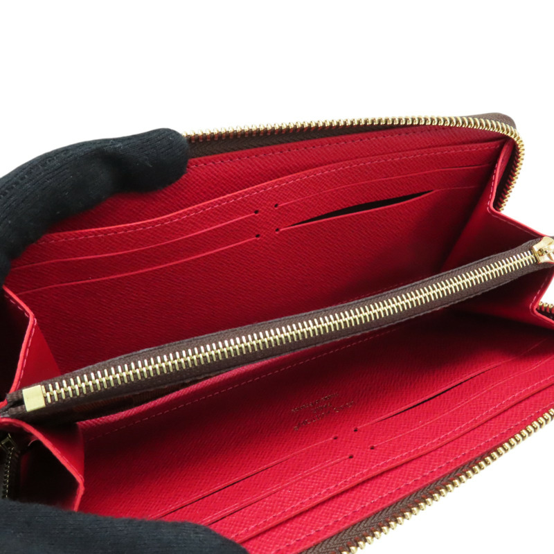 棕色 棋盤格帆布 Clemence 錢包 拉鍊長夾【LOUIS VUITTON LV 路易威登】 N60534-4
