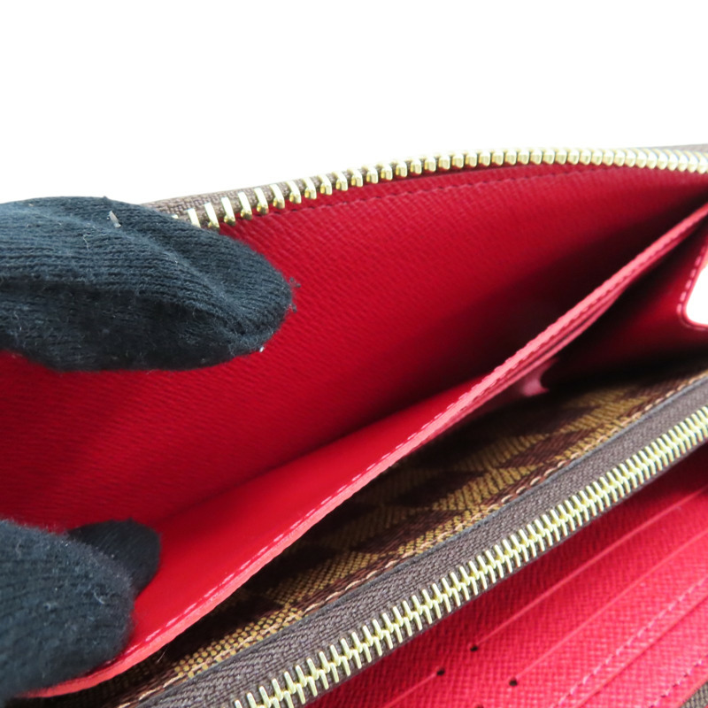 棕色 棋盤格帆布 Clemence 錢包 拉鍊長夾【LOUIS VUITTON LV 路易威登】 N60534-5