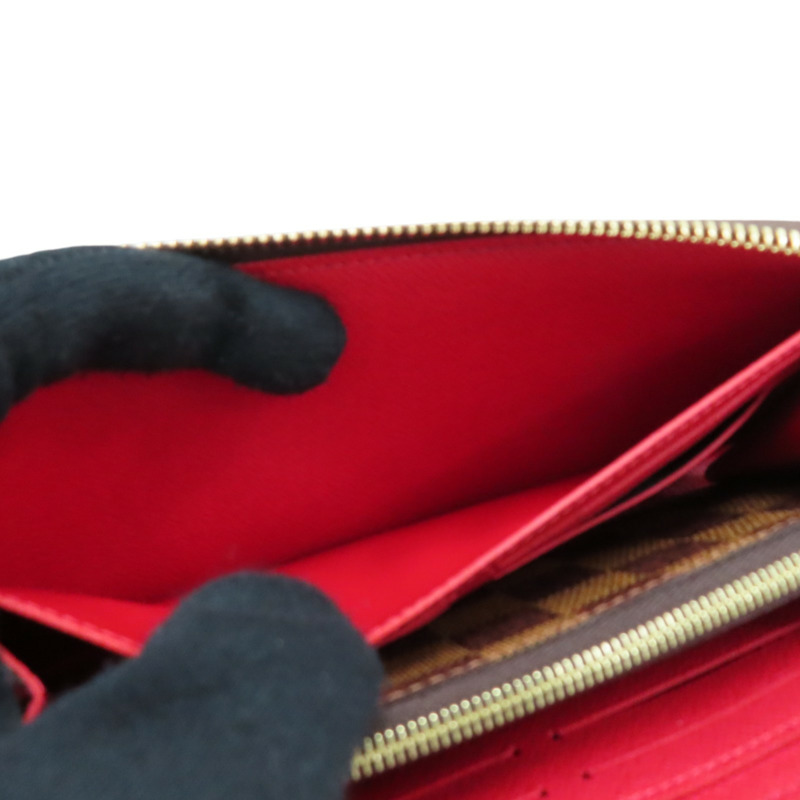 棕色 棋盤格帆布 Clemence 錢包 拉鍊長夾【LOUIS VUITTON LV 路易威登】 N60534-7