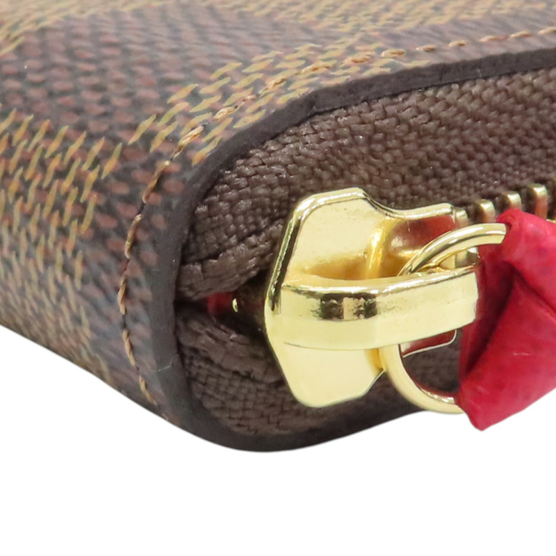棕色 棋盤格帆布 Clemence 錢包 拉鍊長夾【LOUIS VUITTON LV 路易威登】 N60534-9
