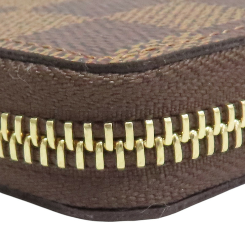 棕色 棋盤格帆布 Clemence 錢包 拉鍊長夾【LOUIS VUITTON LV 路易威登】 N60534-11